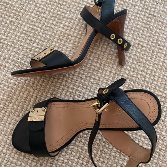 Navy Brooks Brothers Ankle Strap Sandals - Picture 8 of 8